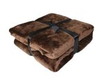 Dream World Luxurious Suede Microfiber Fleece Throw Blanket - 150x180cm - Purple - Image 4