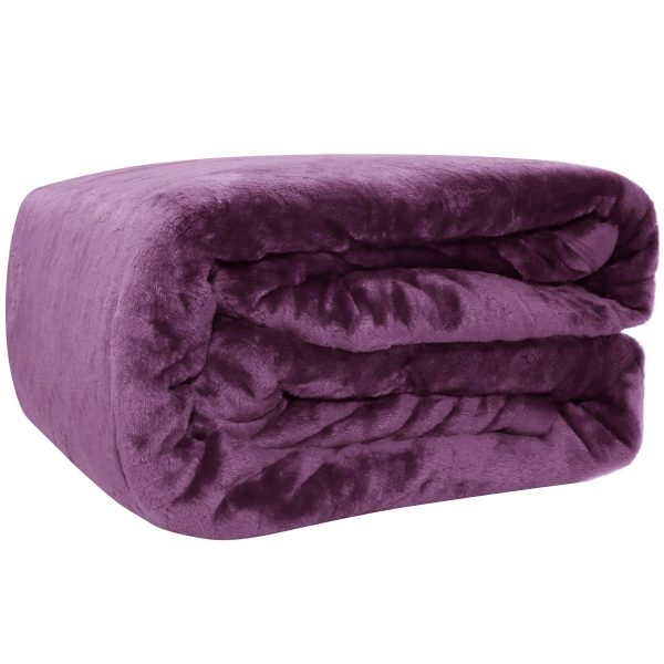 Luxury Cashmere Feel Blanket Throw by Soul Lifestyle-200cm x 220cm-Purple