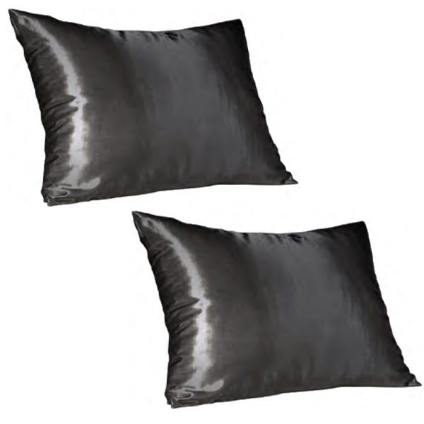 Dear Deer Charcoal Satin Pillowcase - Standard Size (Pack of 2)