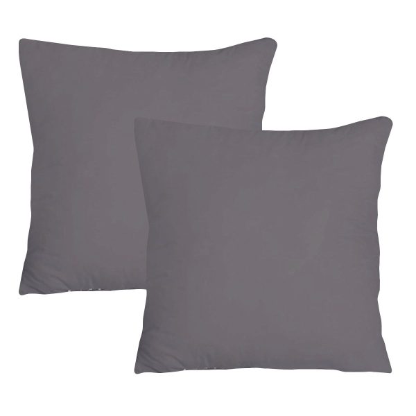 Wonder Towel Luxury Wrinkle Resistant Continental Pillowcases 2-pack - Charcoal Grey