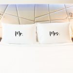 Mr & Mrs Matching wedding polycotton pillowcase set - Image 4