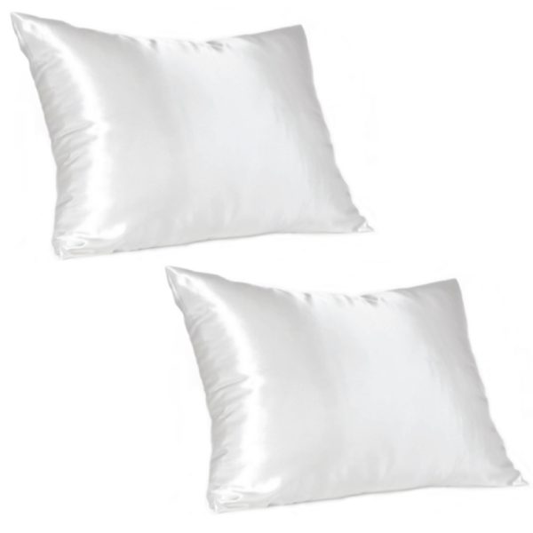 Dear Deer White Satin Pillowcase - Standard Size (Pack of 2)